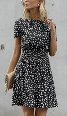 Polka Dot Print Dress