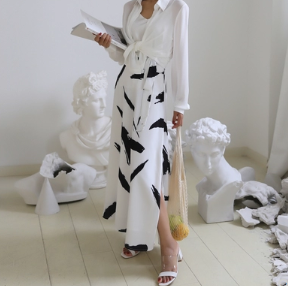 High-waisted A-line skirt - Image 2