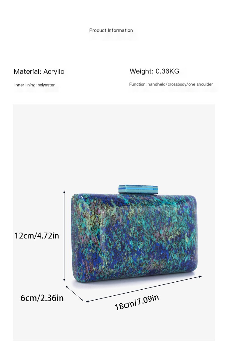 Colorful Shell Acrylic Evening Bag