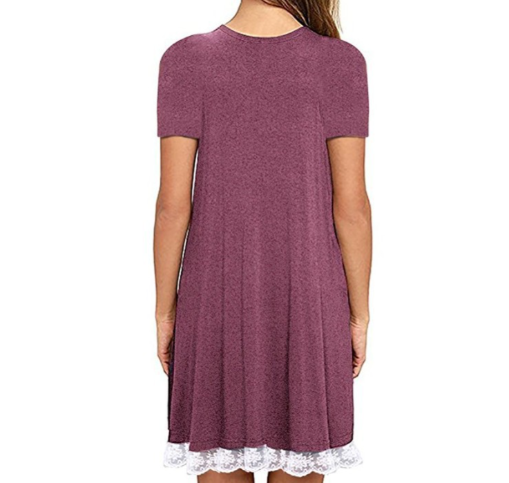 Plain Ruffle Dress Black