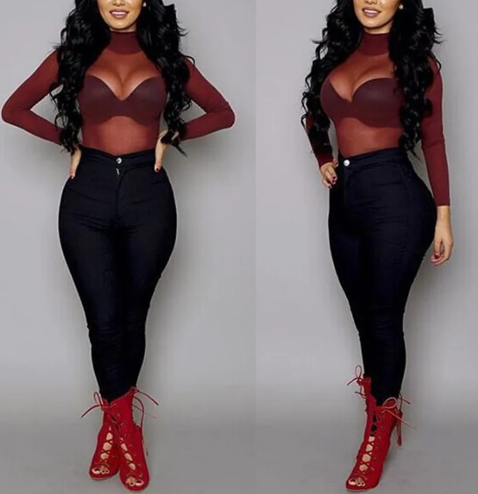 Sheer Long Sleeve T-shirt Image 4