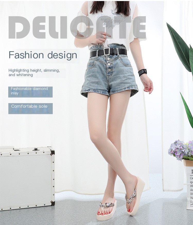 Herringbone Rhinestone Slippers 2