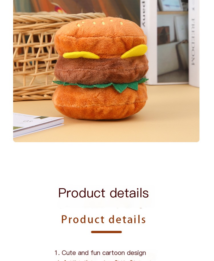 Hamburger Plush Toy Image 6