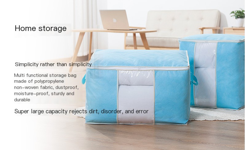 Quilt Storage Bag - Gray Horizontal-Thickened