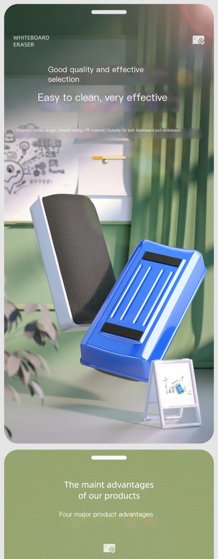 Magnetic Whiteboard Eraser Image 1