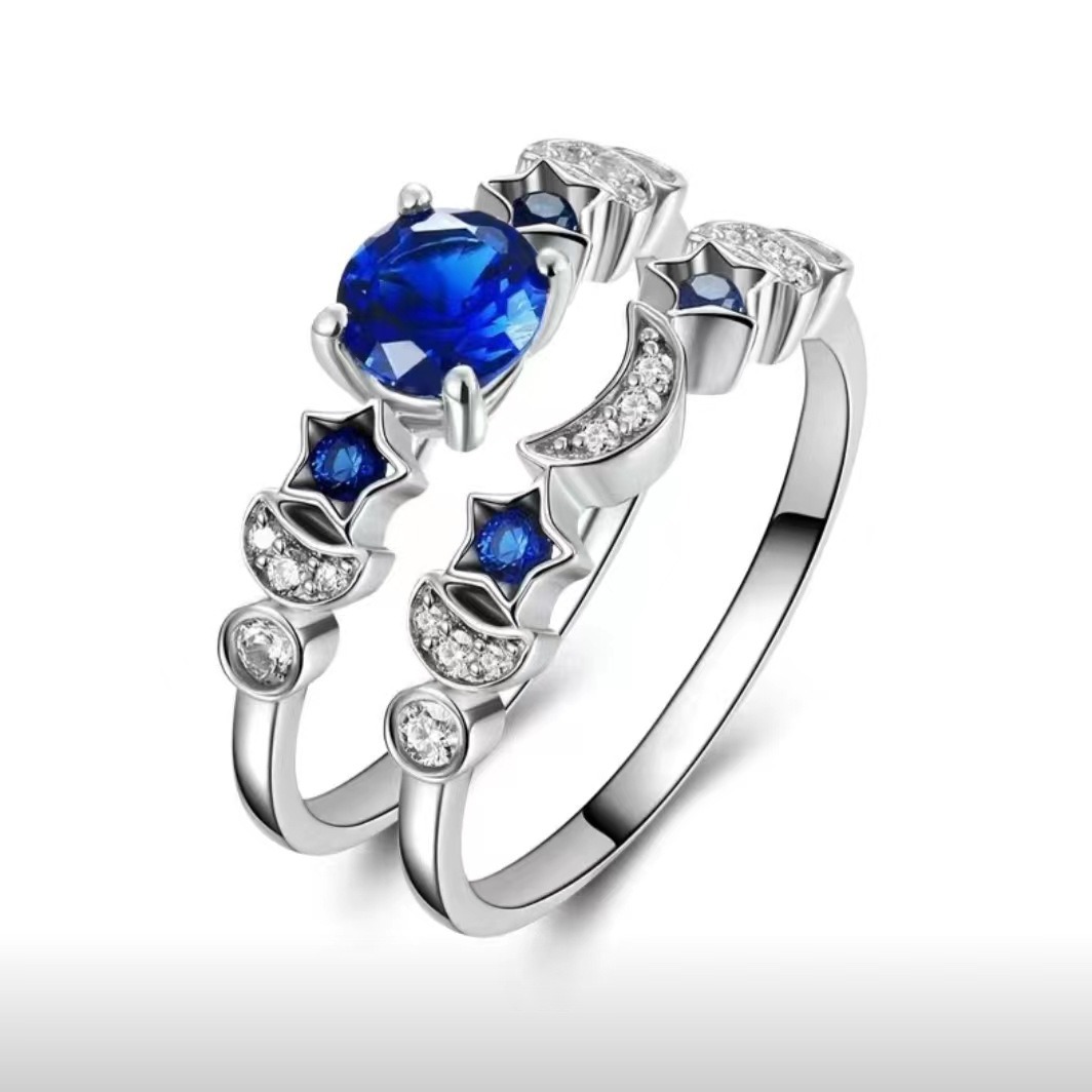 Creative Star and Moon Ring Image 2