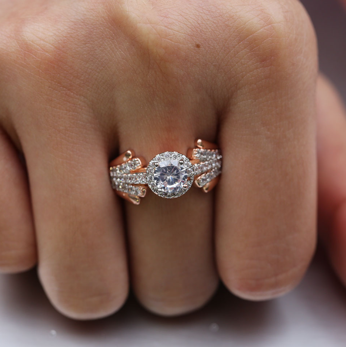 Fashion Dual Color Zircon Ring - Image 3