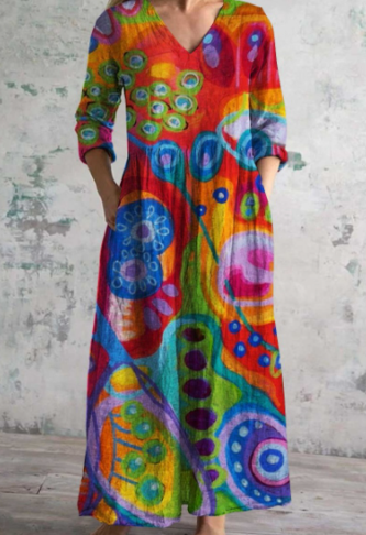 Vintage Floral Print Dress 5