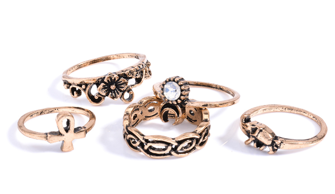 Vintage Elephant Ring Set 4