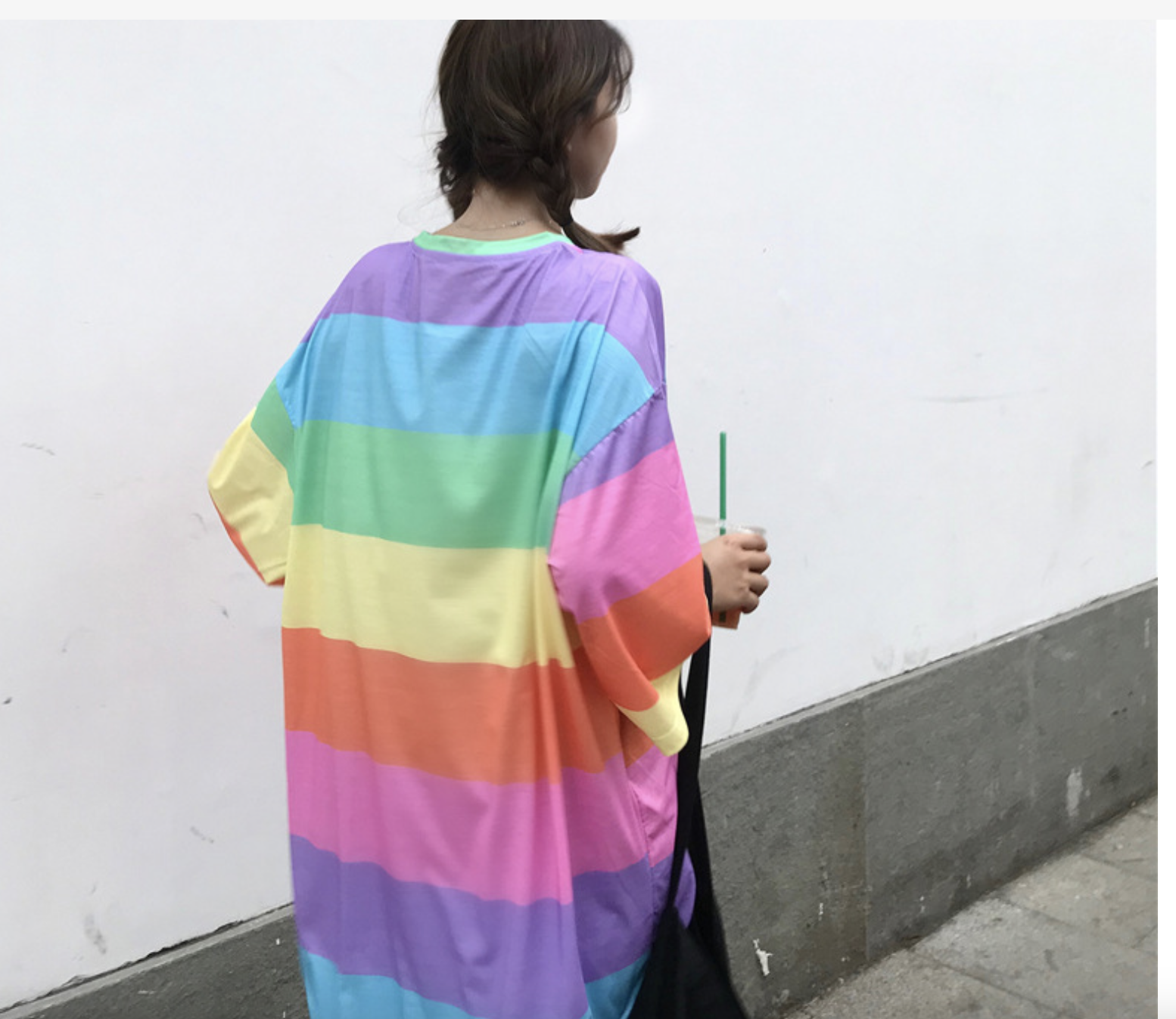 Comfortable Rainbow Striped T-Shirt