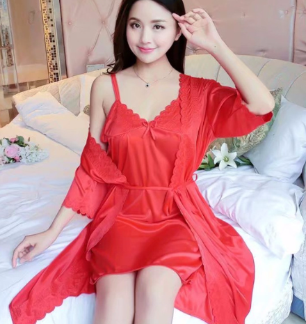 Ice Silk Camisole Skirt Set Image 3