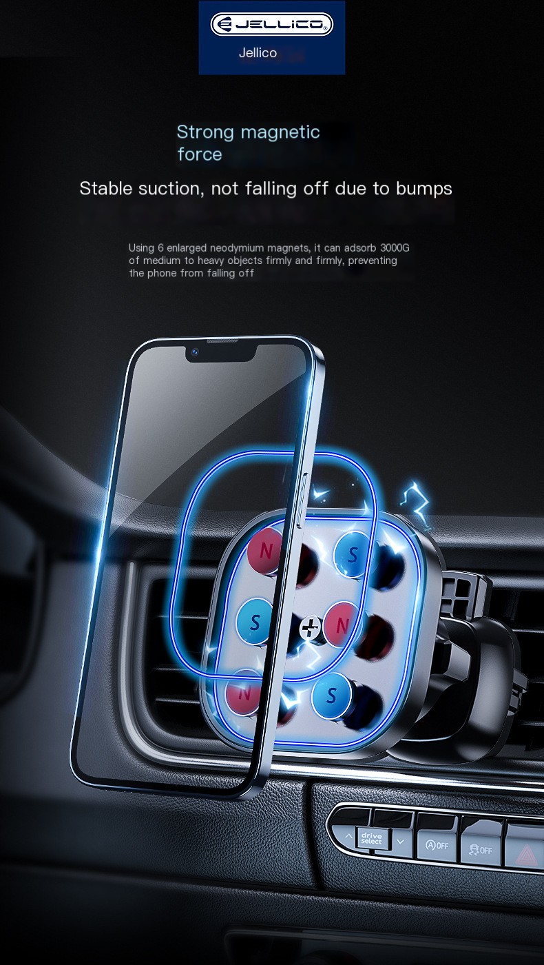 Soporte para teléfono de coche en uso
