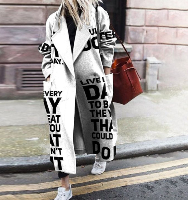 Stylish Black Coat Back View