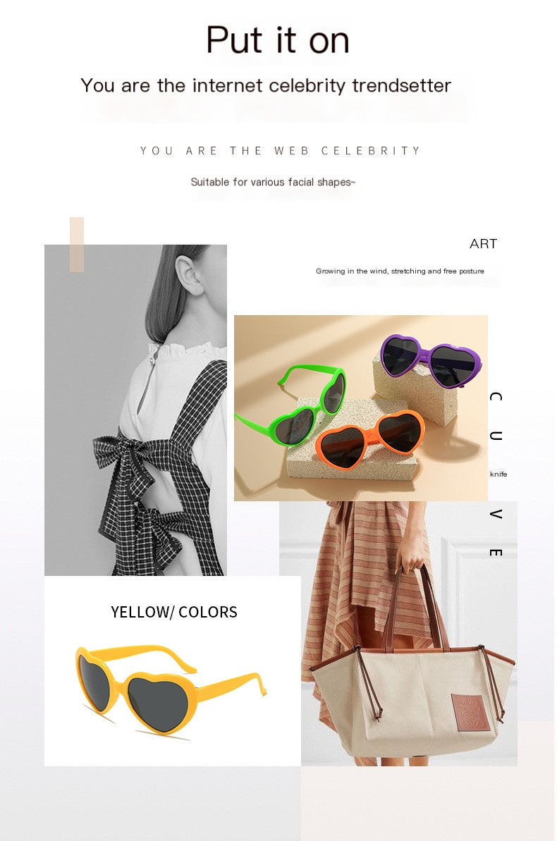 Heart-shaped Sunglasses Style 2