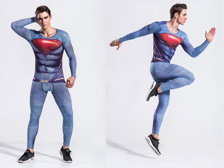 Superhero Fitness Compression Suit Set Detail