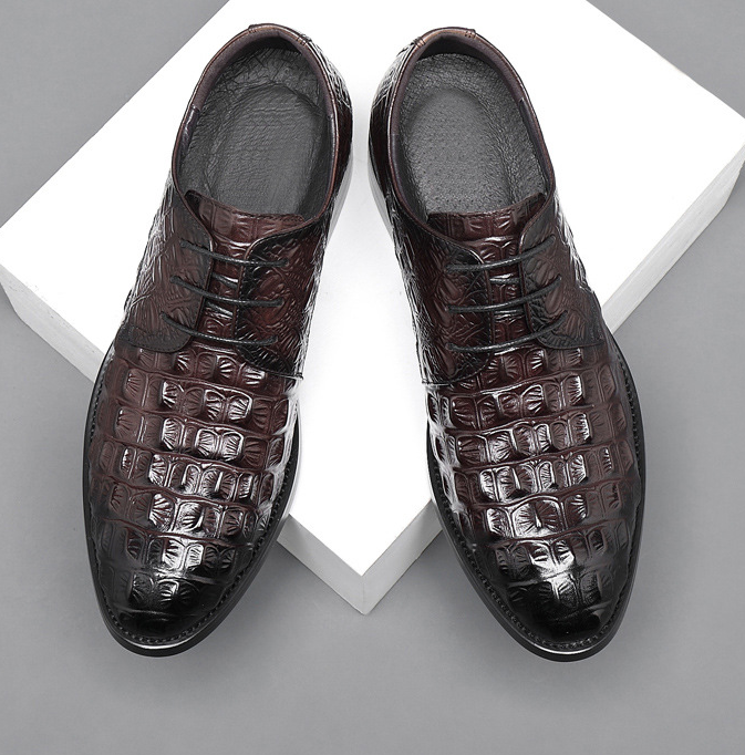 Round Toe Business Leather Shoes Image 3