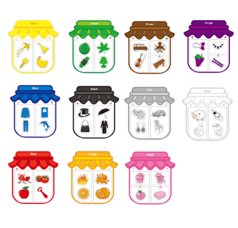 Color Matching Game Color Recognition Magnetic Sorting Set Fun Learning Magnets for Kids Ages 3 with Candy Jars Objects Color