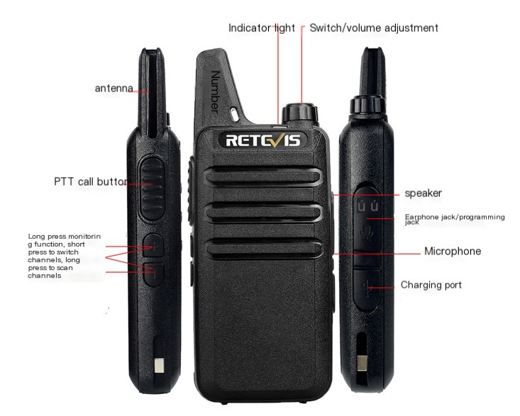 RT22 Mini Walkie Talkie Image 5
