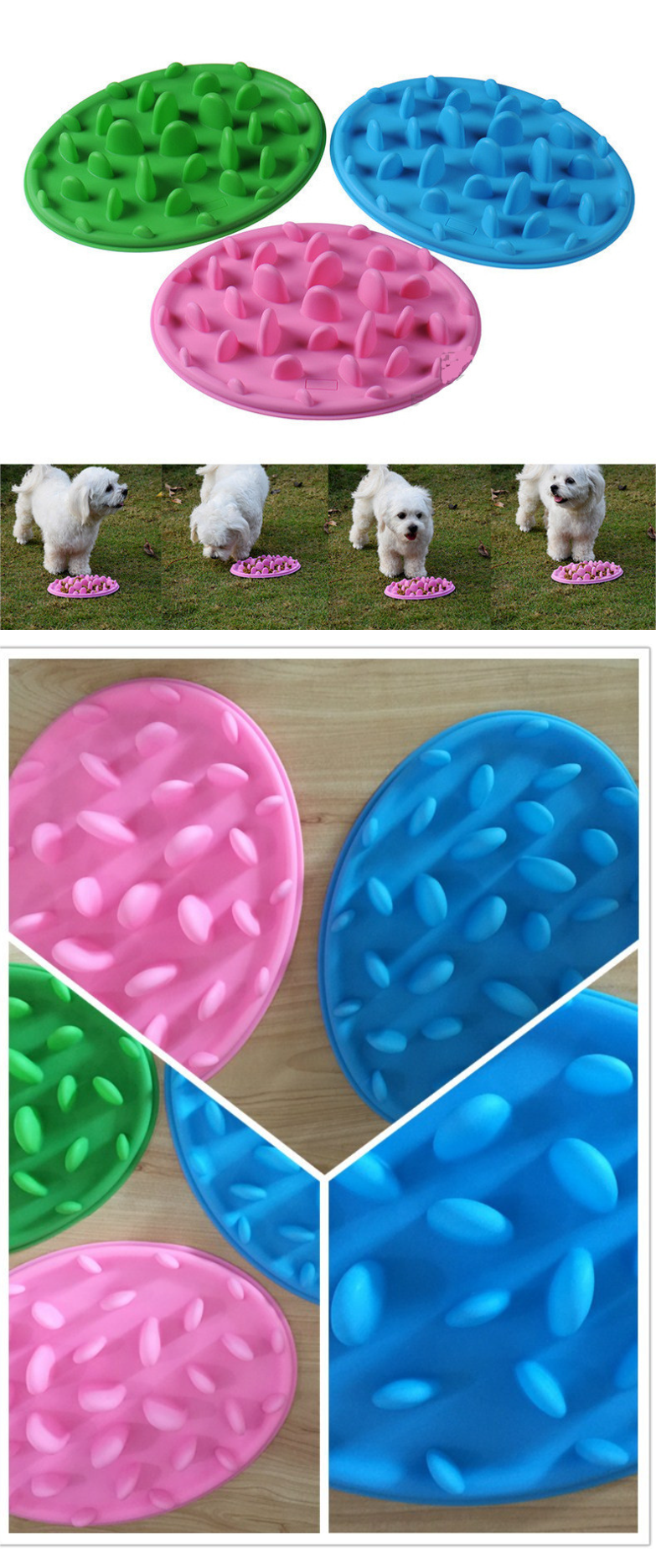 Dog Licking Plate Green