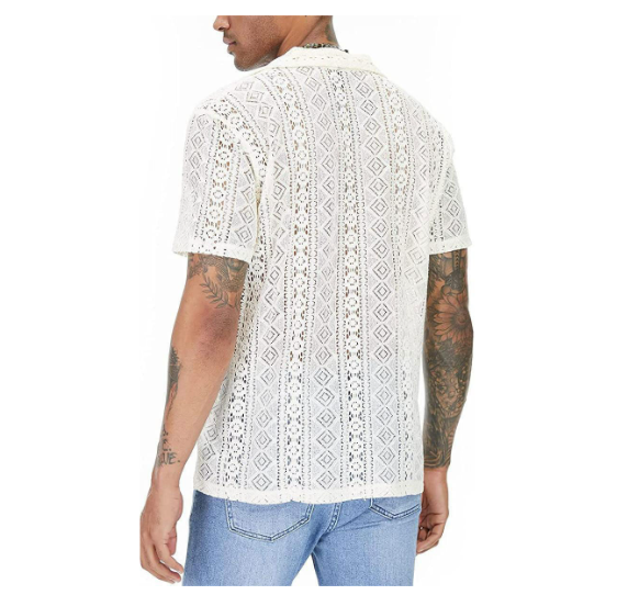 Imagen de Camisa de Manga Corta de Encaje 5