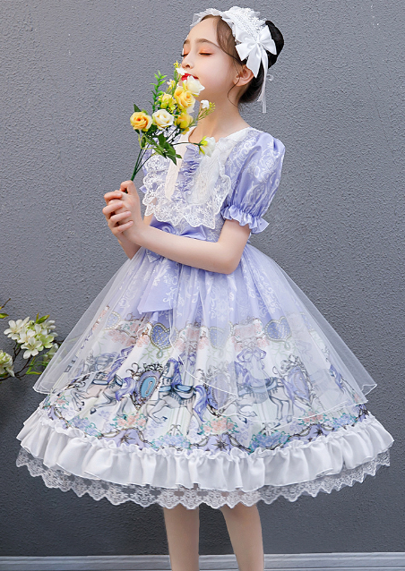 Purple Lolita Dress Front View