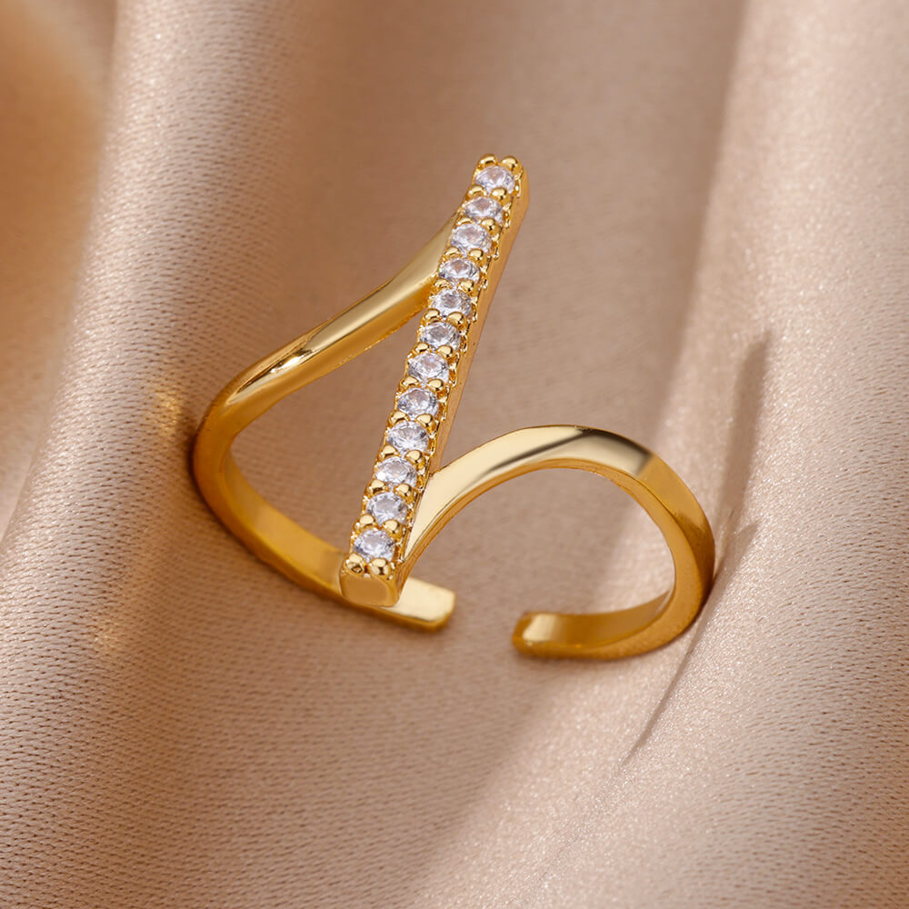 18 Karat Gold Plated Life Line Ring - Image 4
