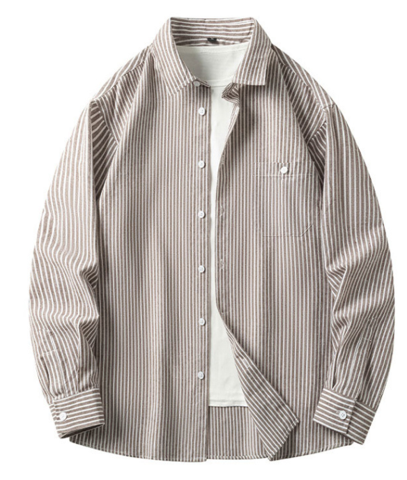 Striped Work Shirt Green