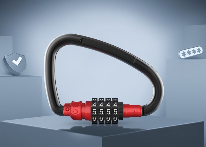 Bicycle Lock in Red