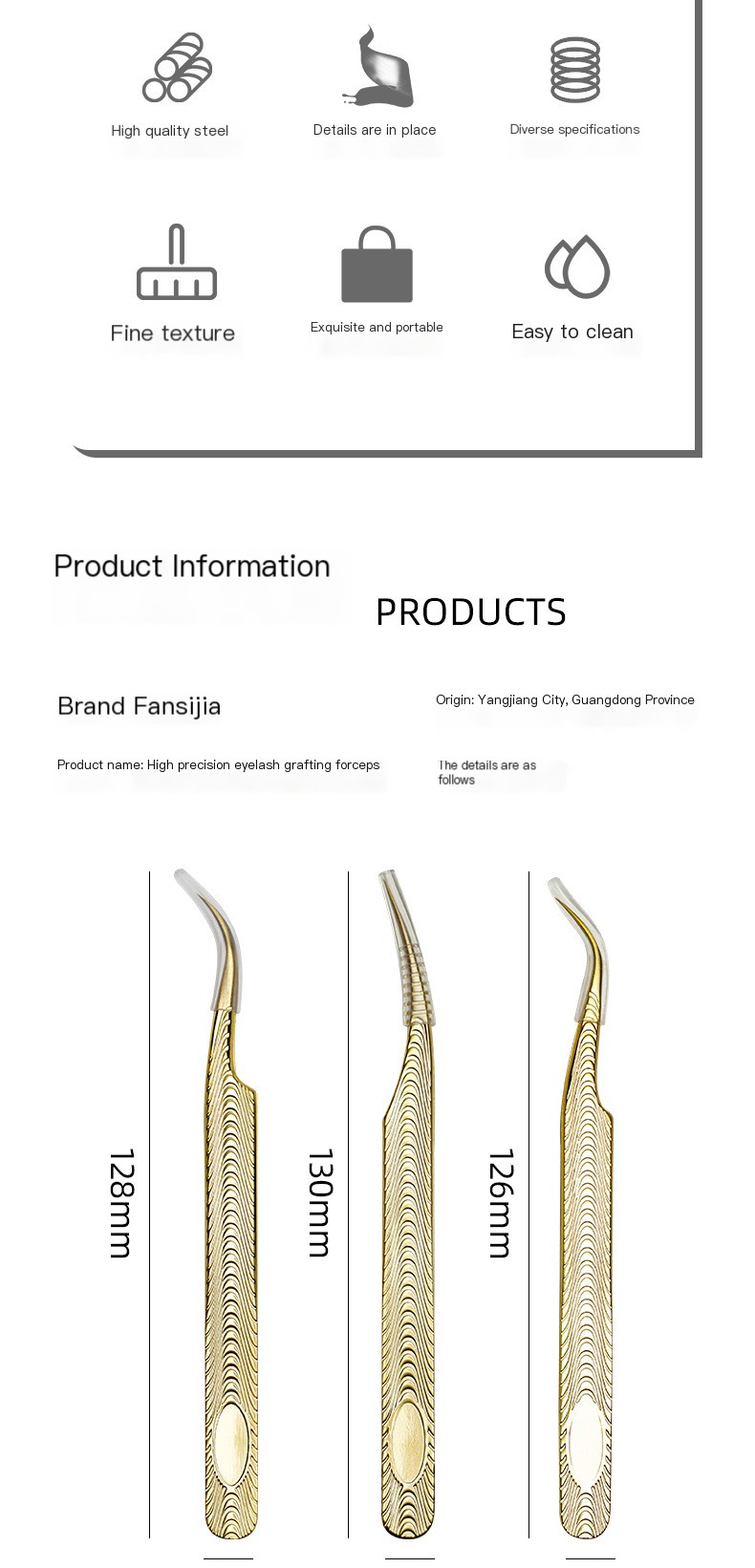High Precision Eyelash Tweezers - Image 2