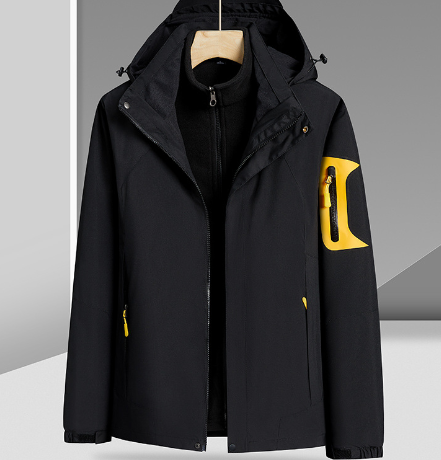 Three-in-one Removable Liner With Velvet Thickening Windproof Waterproof Jacket image