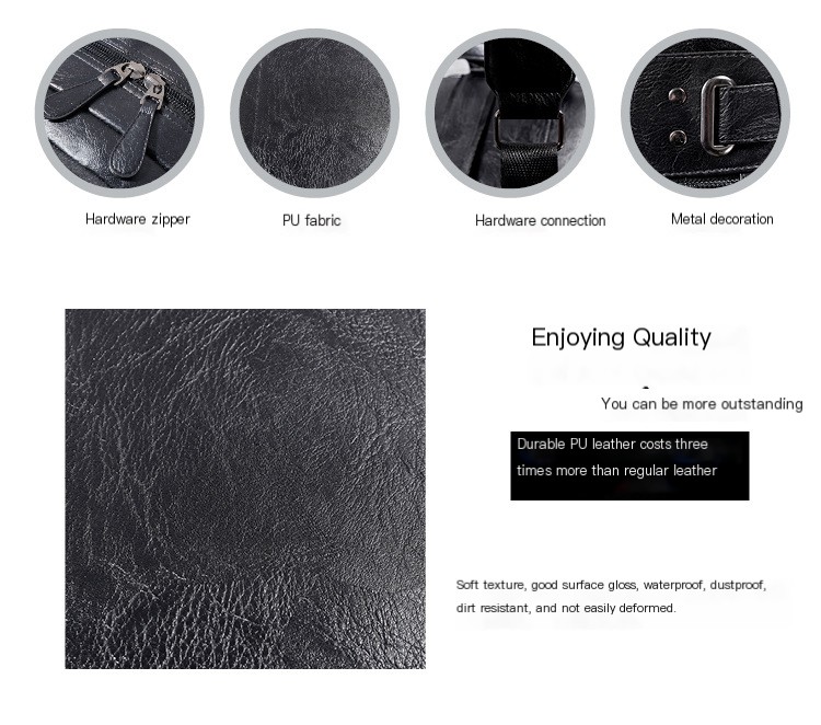 Men's Leather Backpack Image 4