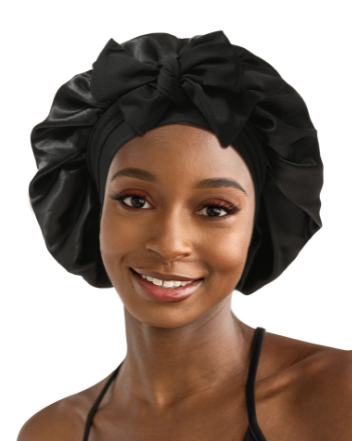 Bonnet de Soin des Cheveux Satin Double Tendance Brun Camée