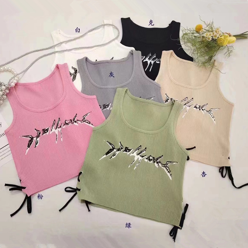 Special Print Metal Buckle Strap Vest 4