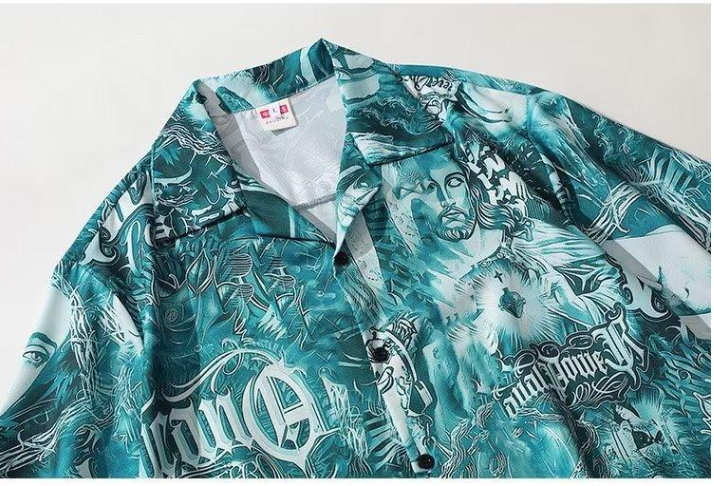 Everyday Scene Retro Casual Men's Shirt in Use
