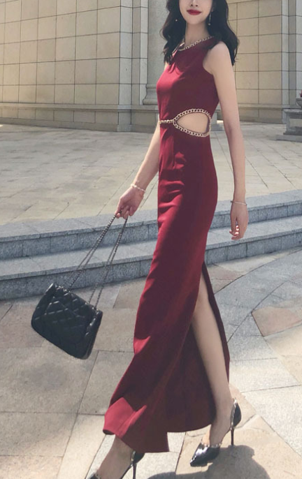 Wine Red Dress 2