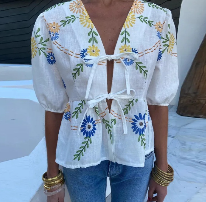 Flower Print Blouse