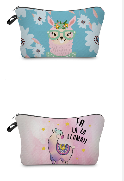 3D Llama Cosmetic Bag 12