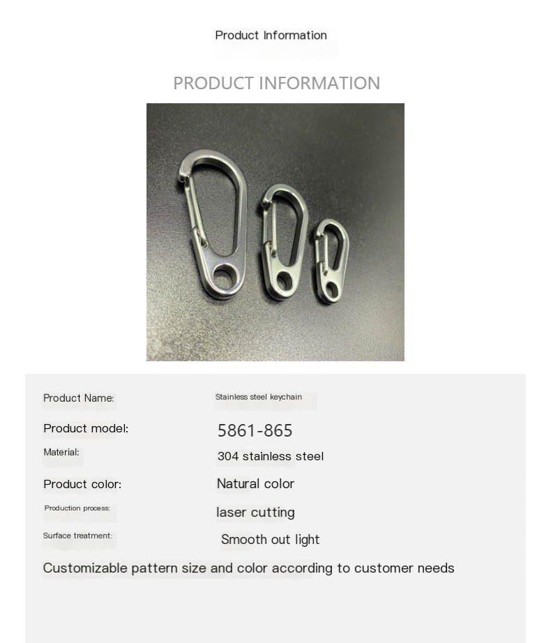 304 Stainless Steel Spring Hook Image 2