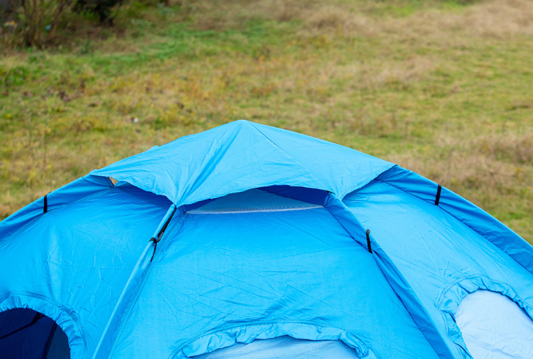 Camping Group in Tent