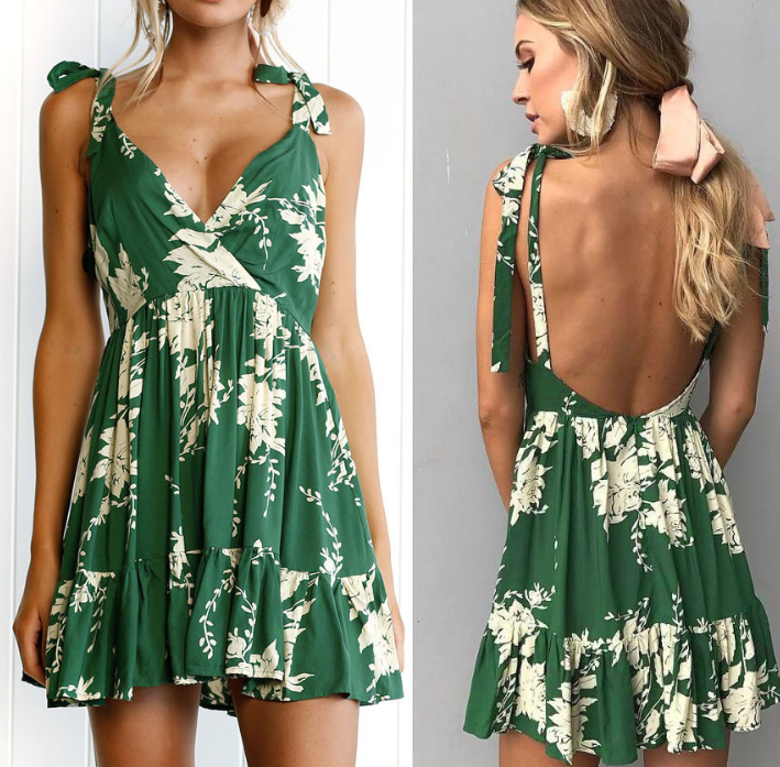 Sleeveless Dress Back View