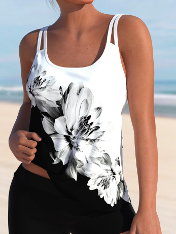 Tusy White Tankini Set