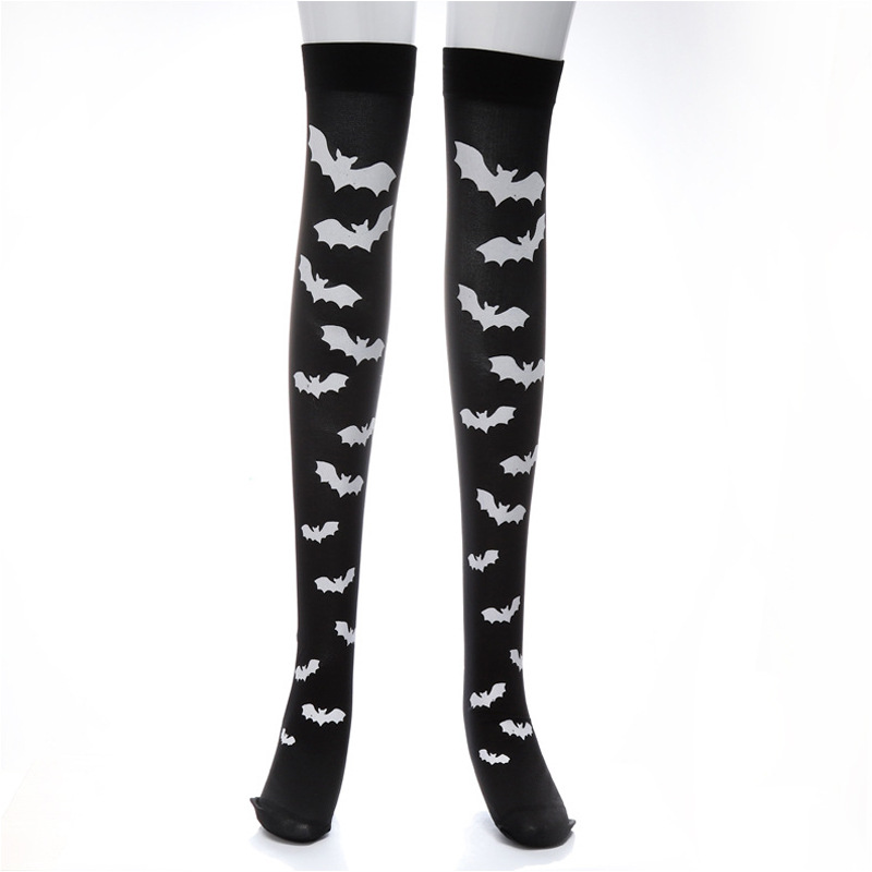 Halloween Knee Socks - Skull Design