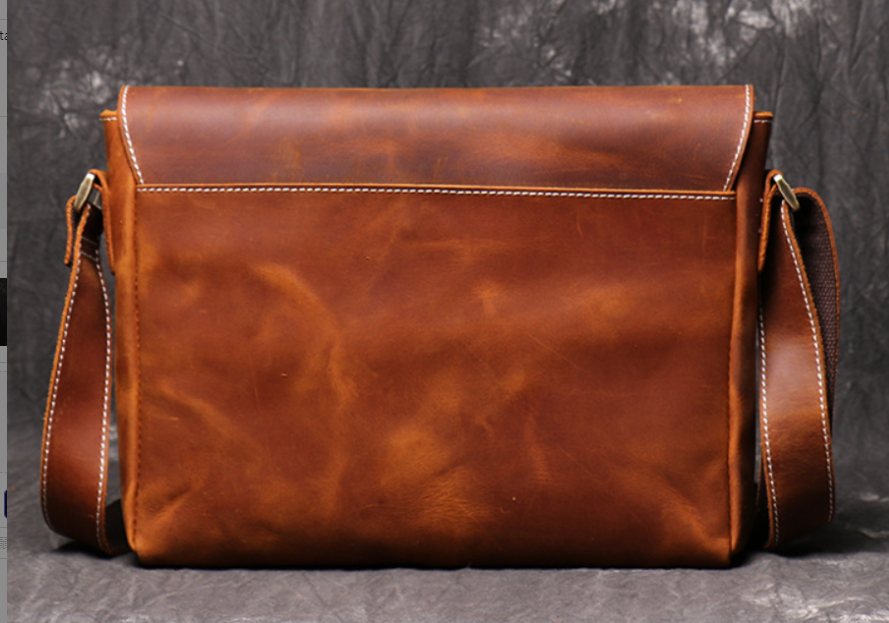 Vintage Leather Messenger Bag