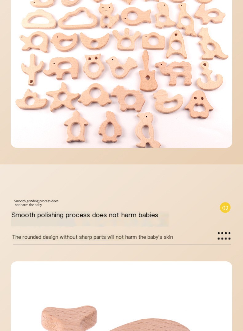 Beech Wood Baby Teether 4