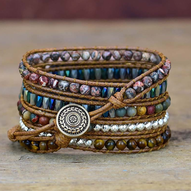Handcrafted natural stone bracelet