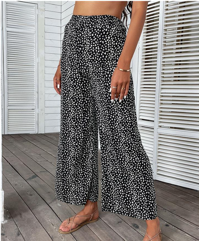 WOLFF Animal Print Pants - Khaki