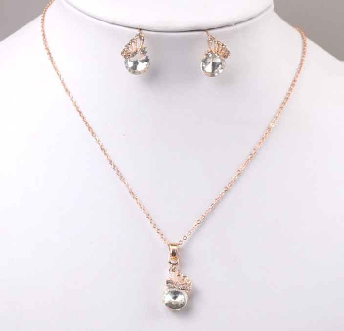 Crystal Earring and Necklace Set Image 2