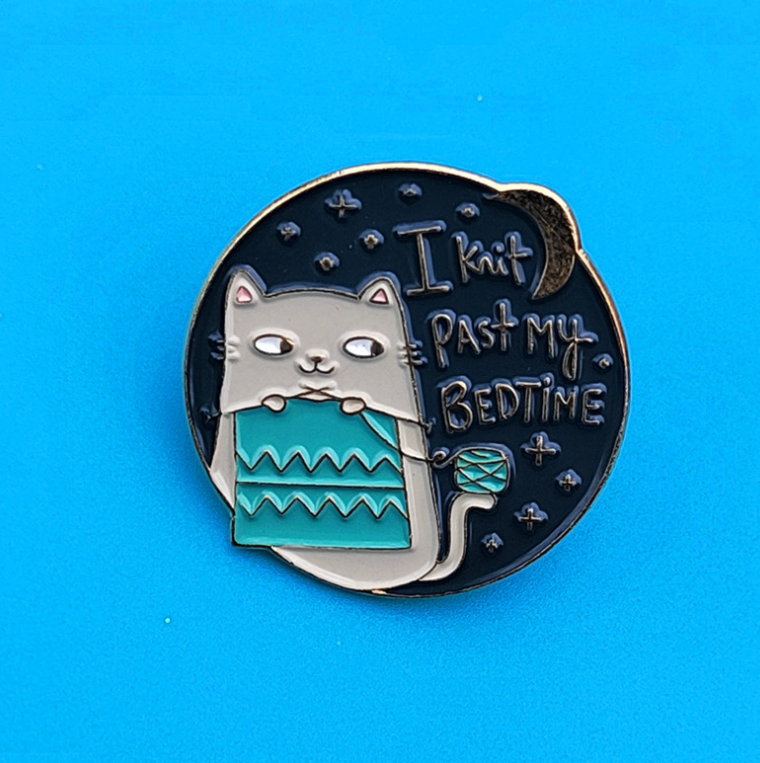 Knitted Cat Brooch
