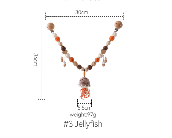Crochet Sea Horse Stroller Chain Image 2