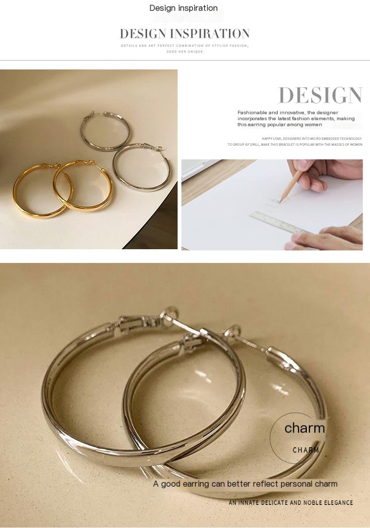 Silver Round Earrings